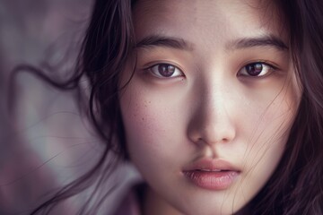 Fototapeta premium Portrait of a beautiful asian girl