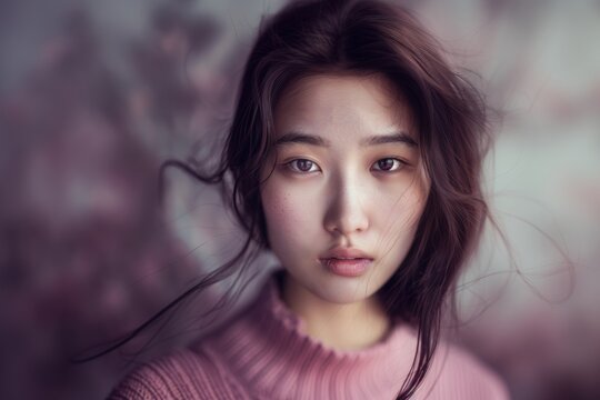 Portrait of a beautiful asian girl