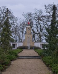 Lebus, Germany - Feb 3, 2024: This Red Army war cemetery contains the graves of 4537 Soviet...