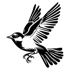 Fototapeta premium Hand Drawn Sketch bird flying Illustration