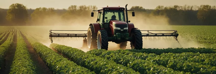 Kissenbezug tractor spraying field © Lenses