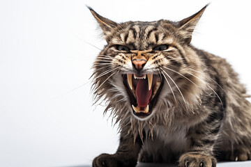 Angry cat nervous cat animal that got angry