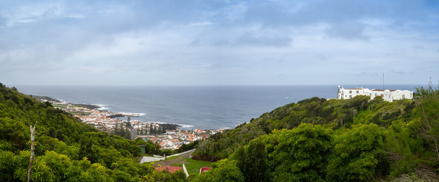 Panorama of Santa Cruz da Graciosa and Ermida de Nossa Senhora da Ajuda