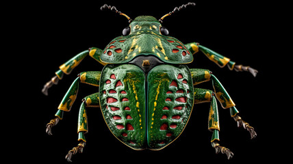 Fototapeta premium Isolated on a background, Aspidimorpha sanctaecrucis insects