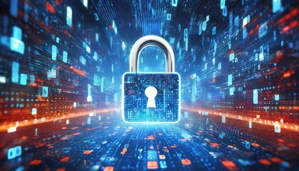 Cyber security of passwords and locks symbols - obrazy, fototapety, plakaty