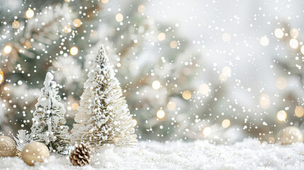 Fototapeta na wymiar Snow snowfall abstract Christmas white background.