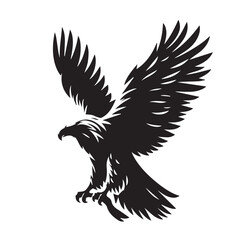 Fototapeta premium wild eagle silhouette, vector of wild eagle