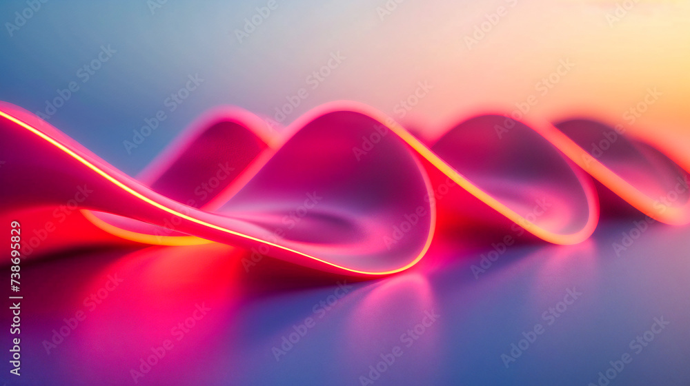 Poster modern futuristic design: vibrant light wave patterns in a neon spectrum, perfect for dynamic and cr