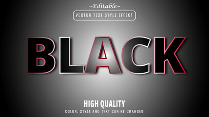 black 3d text effect
