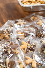 Festive Cookie Packaging with Chocolate-Dipped Christmas Delights