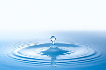 波紋と水滴,Water drop impact,Generative AI AI画像