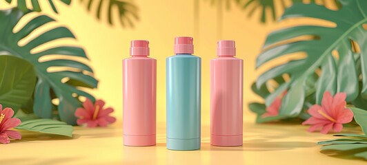 Fototapeta premium fragrance tube markers on the beach