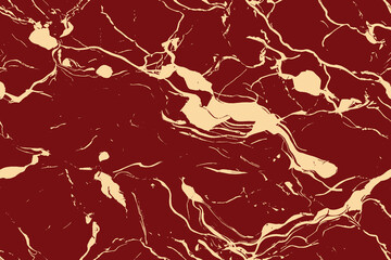 Modern red and golden maroon background. Gold marble texture. Golden veins illustration high resolution.
