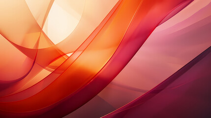 Abstract Warm-Colored Curves and Waves Background