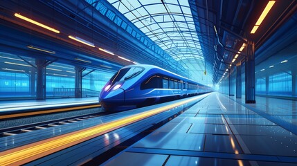 Modern High-Speed Train on Clean Background