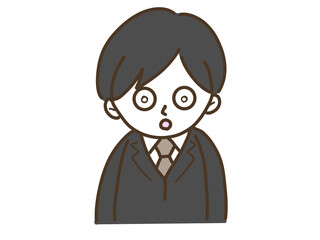 驚いて呆然とするビジネスマン