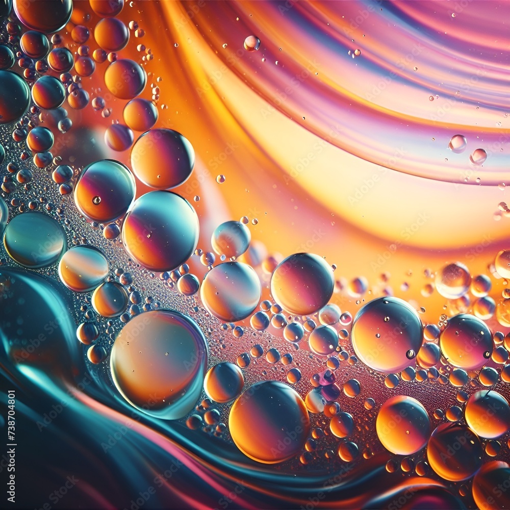 Poster abstract background with bubbles