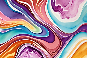 Fototapeta na wymiar Closeup of abstract watercolor paint background texture with liquid fluid marbled paper texture banner texture. Generative AI (생성형 AI)