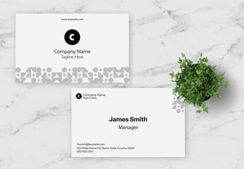 White and Grey Personal Business Card