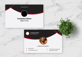 Red and Black Personal Business Card