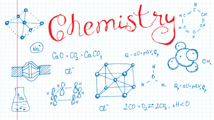 Chemistry Back to school - hand drawn 