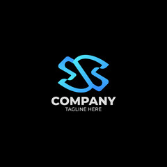 Obraz premium S T tech logo Free vector letter s logo. business finance technology logotype