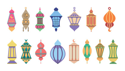 Fototapeta na wymiar Ramadan illustration of a moon stencils decorative
