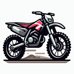 motocross dual sport all road cartoon icon illustration