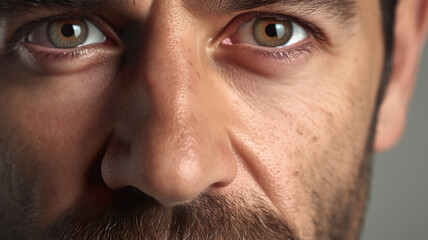 Fototapeta premium Close-up of an atelope male isolated on a white background