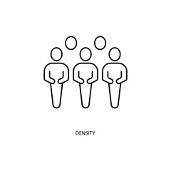 density concept line icon. Simple element illustration. density concept outline symbol design.