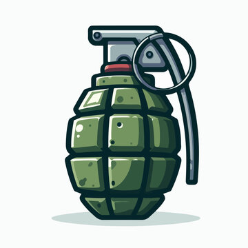 war grenade cartoon icon illustration