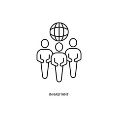 inhabitant concept line icon. Simple element illustration. inhabitant concept outline symbol design.