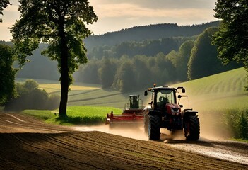 tractor in the field