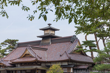 日本　北海道函館市にある五稜郭公園内の箱館奉行所