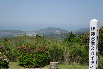 【伊勢志摩】一宇田展望台から見た伊勢湾の風景