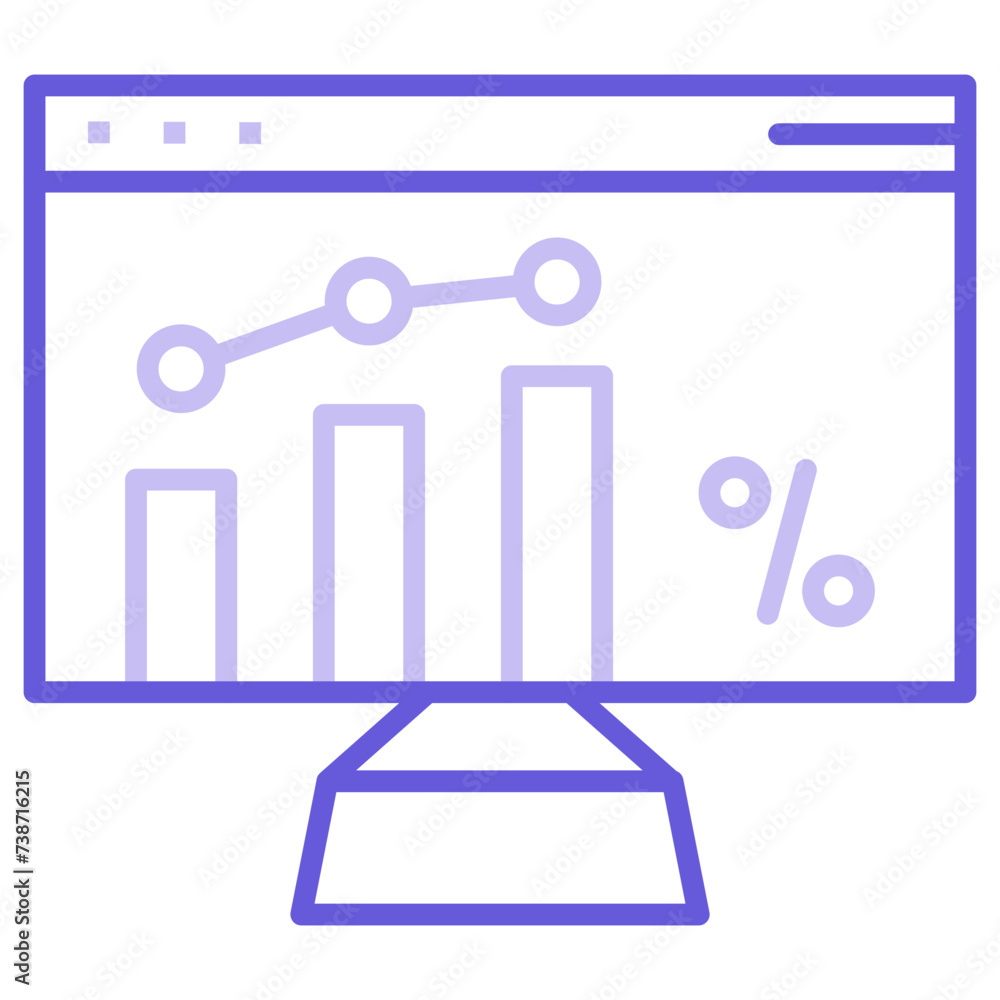 Wall mural Online Stock Market Icon