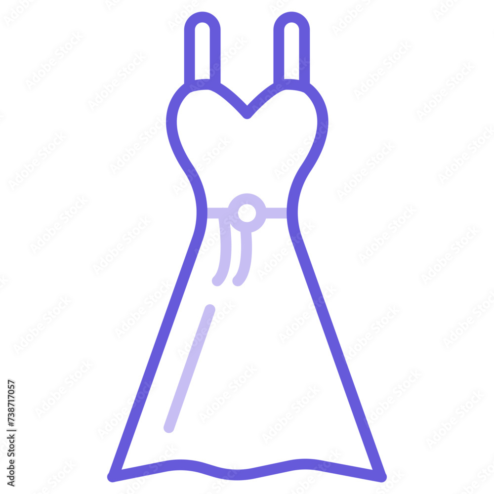 Wall mural wedding female dress icon