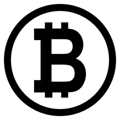 Bitcoin web coin, internet electronic crypto design symbol, digital pay vector illustration