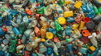 a lot of plastic bottles, garbage waste, environmental pollution, bottles, bags, texture