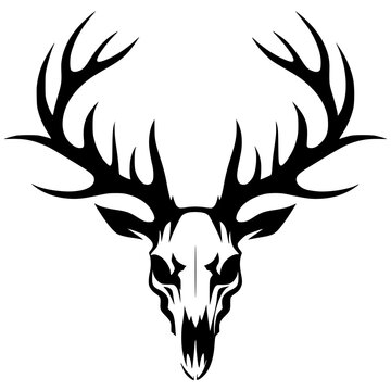 Deer head skull silhouette