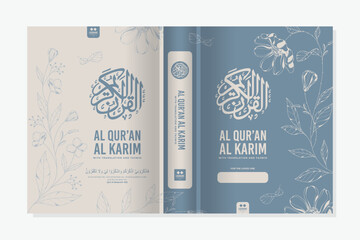 quran book cover floral design 22