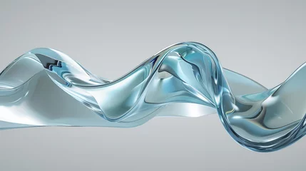 Poster 滑らかでダイナミックに流れる液体ガラスの美学 © WATA3