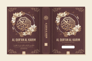 quran book cover floral design 7