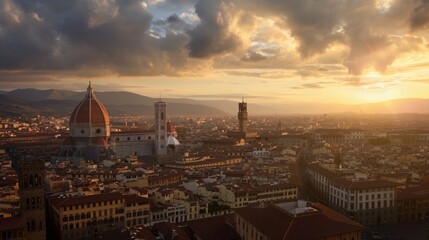 Florence and Duomo. Italy - obrazy, fototapety, plakaty