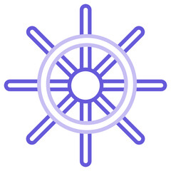 Obraz premium Ship Wheel Icon