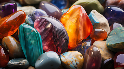 Pebble stones background, stones of different colors and sizes
