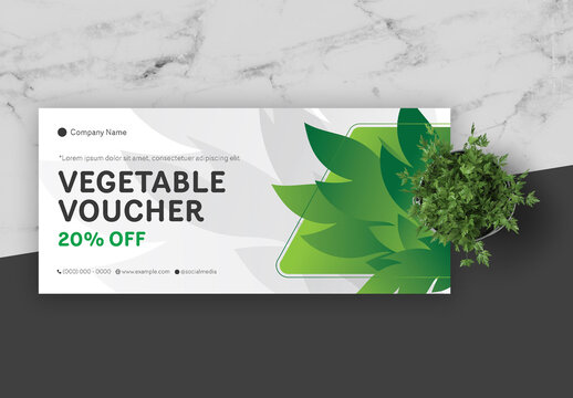 White and Gren Vegtable Voucher