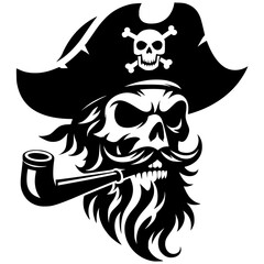 Pirate skull silhouette
