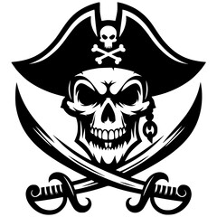 Pirate skull silhouette