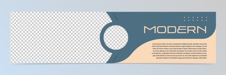 Modern abstract LinkedIn banner template